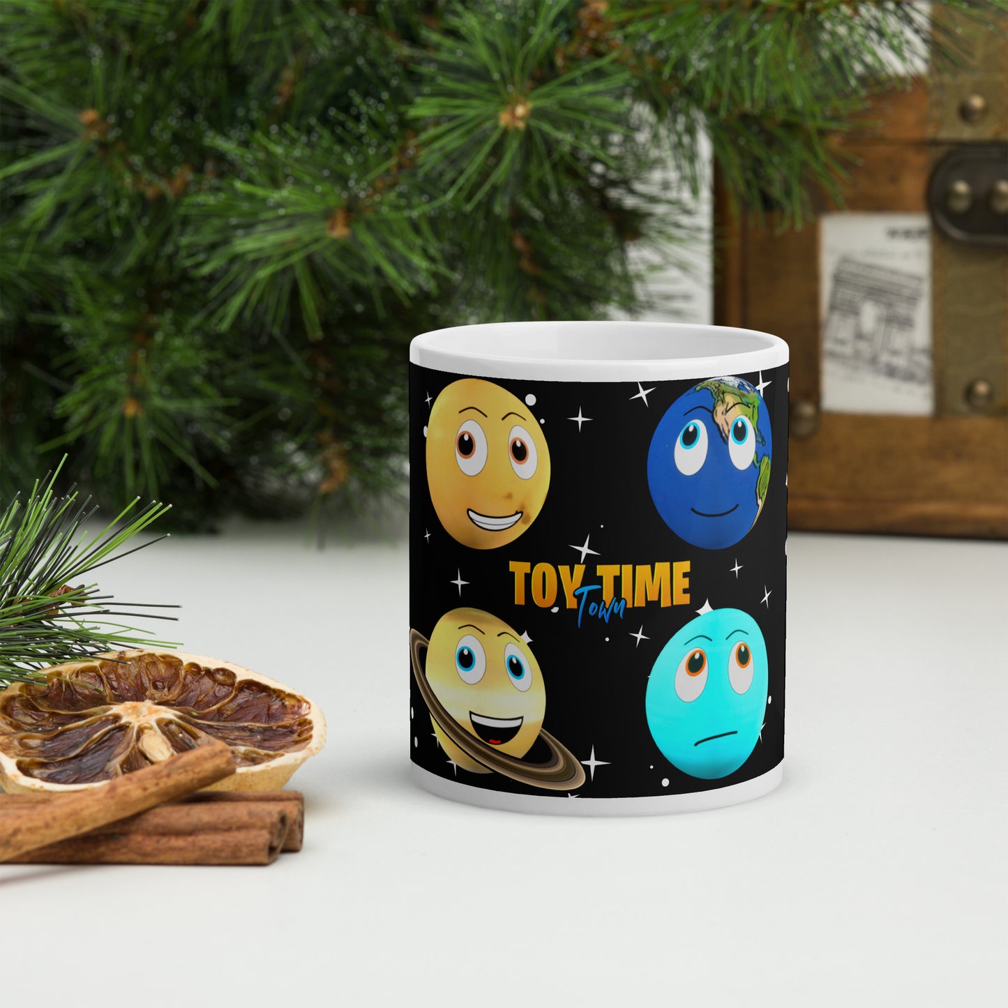 Toy Time Town Star Planets - White glossy mug