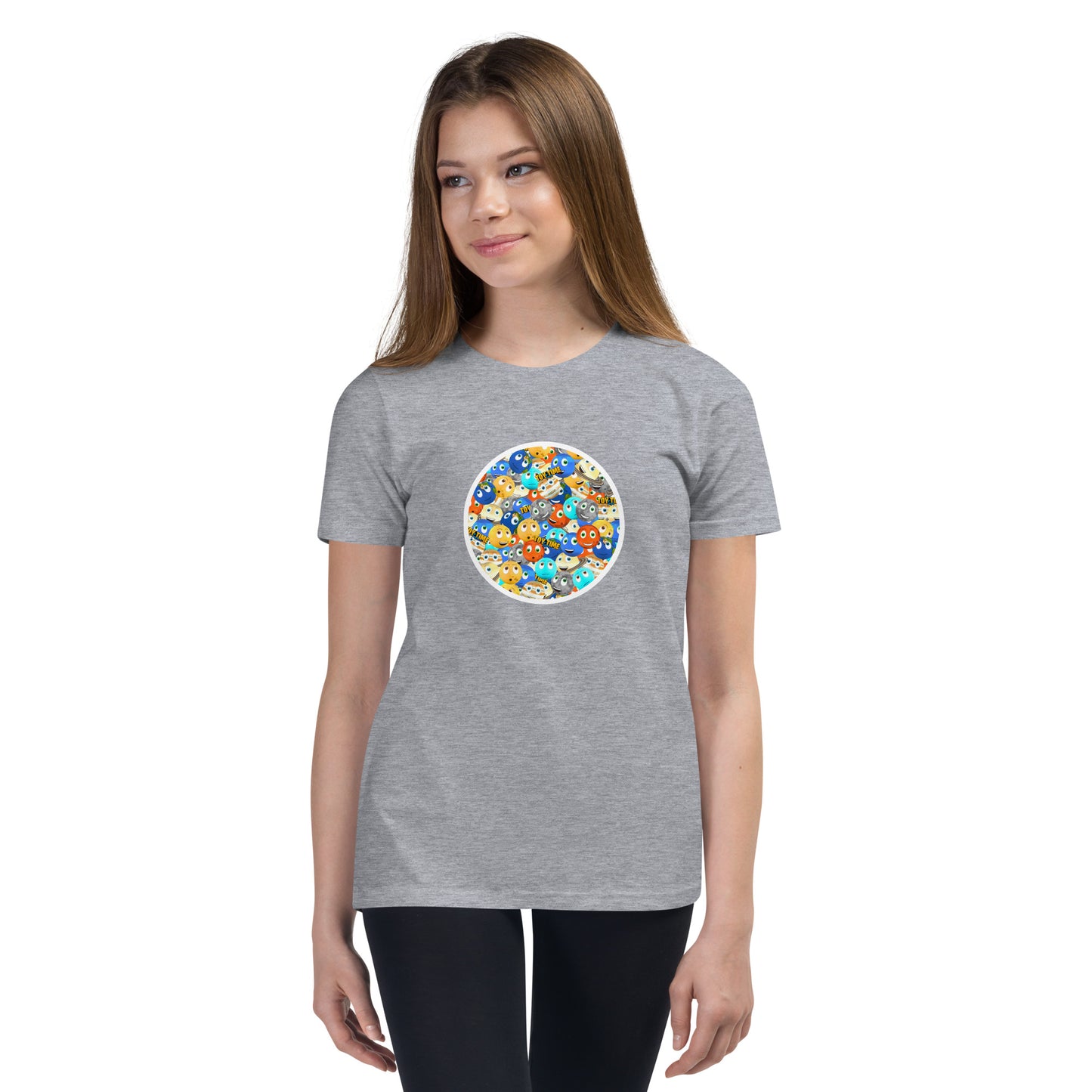Toy Time Town Mixed Circle - Youth Short Sleeve T-Shirt
