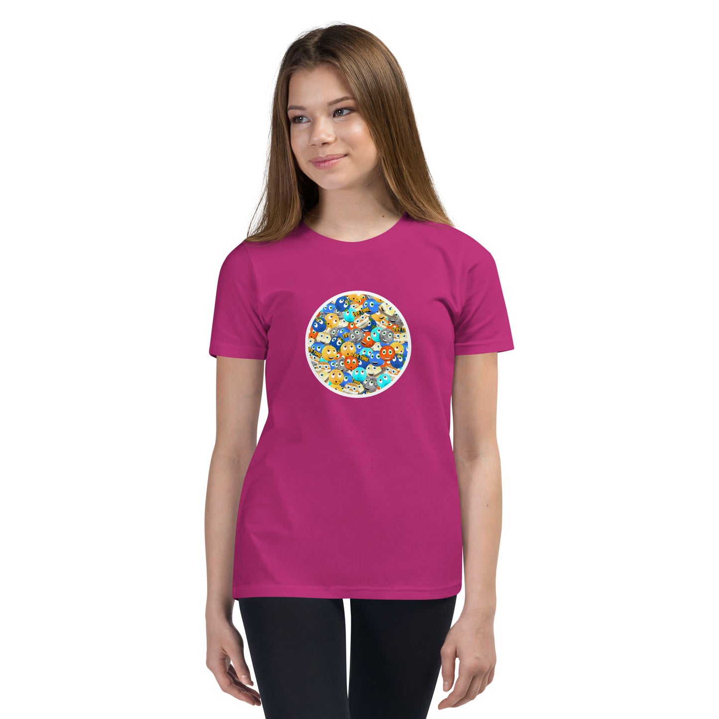Toy Time Town Mixed Circle - Youth Short Sleeve T-Shirt