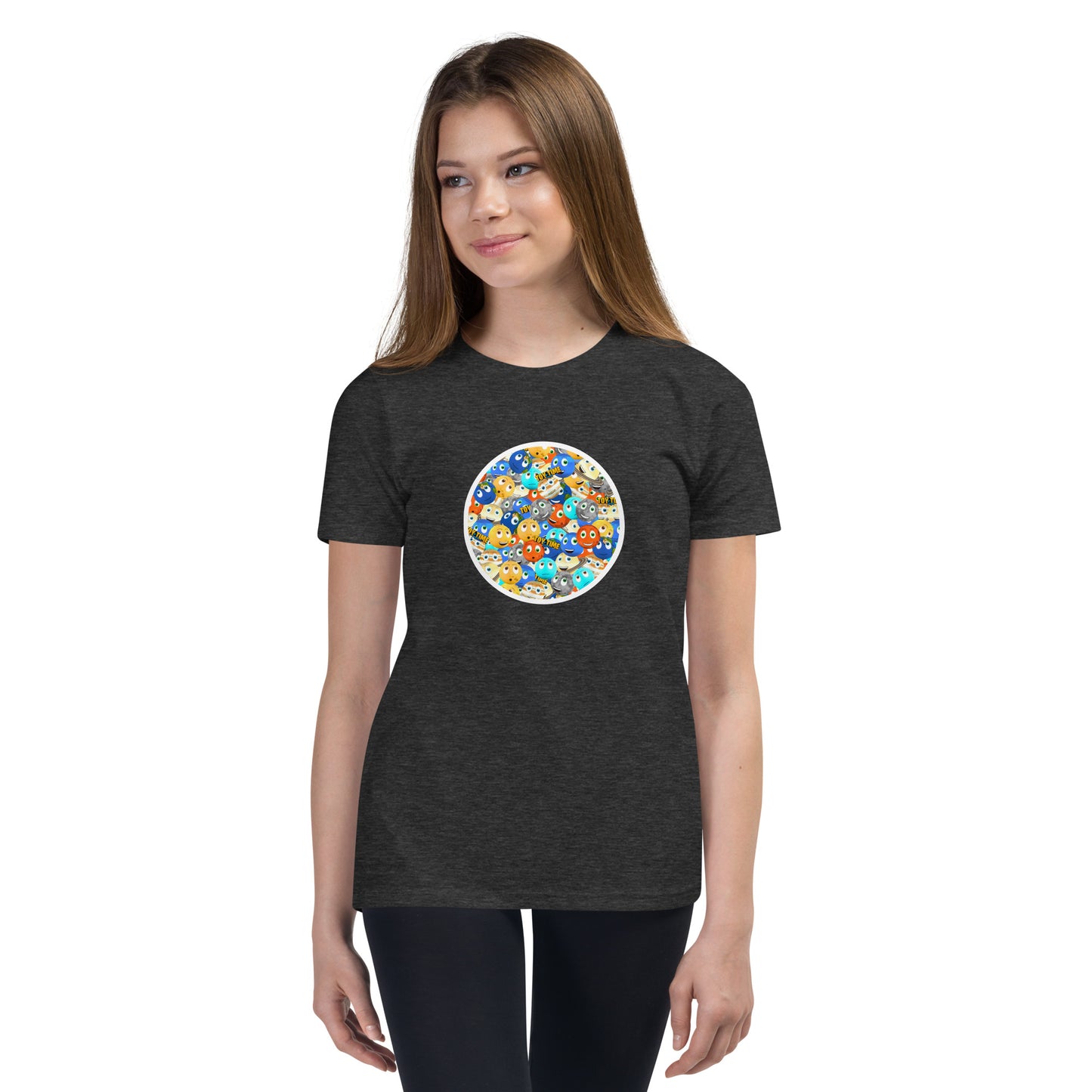 Toy Time Town Mixed Circle - Youth Short Sleeve T-Shirt