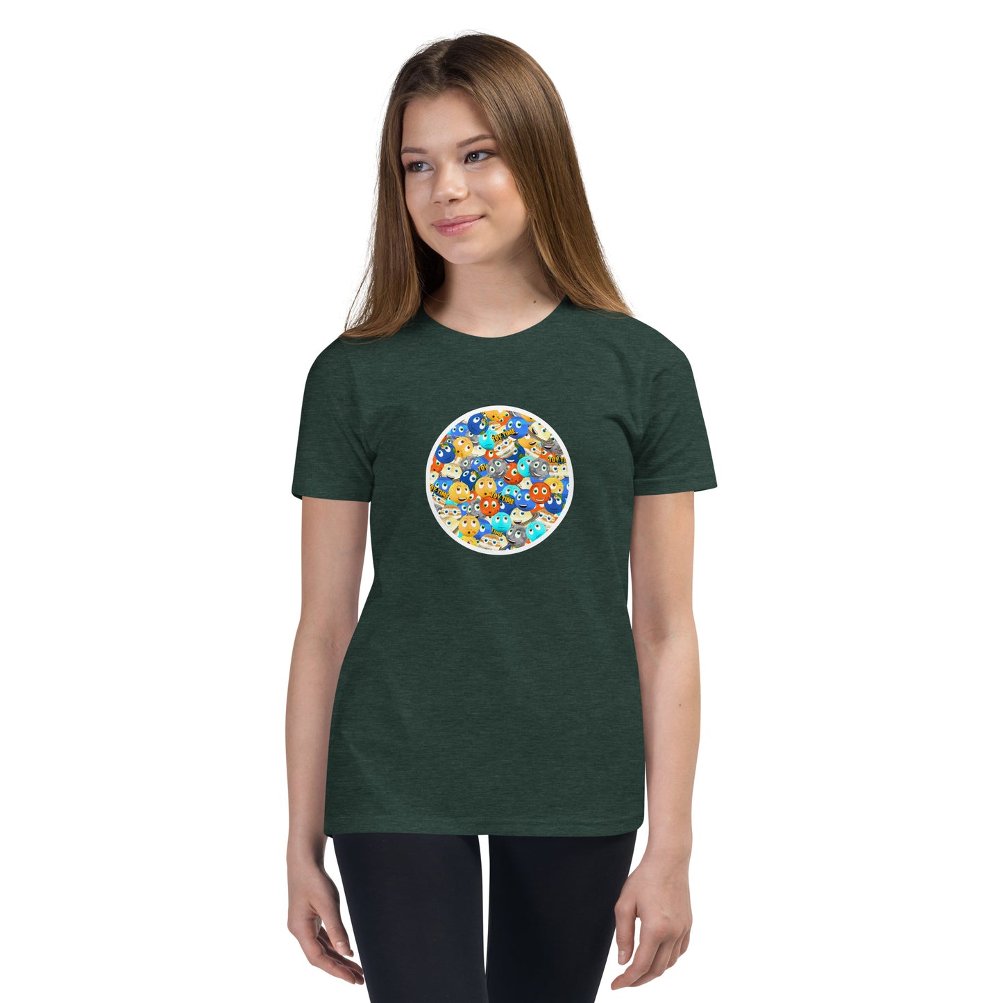 Toy Time Town Mixed Circle - Youth Short Sleeve T-Shirt