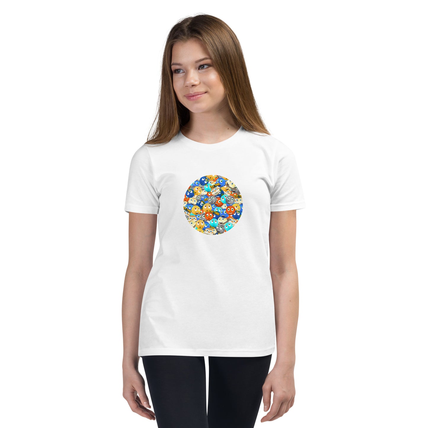 Toy Time Town Mixed Circle - Youth Short Sleeve T-Shirt