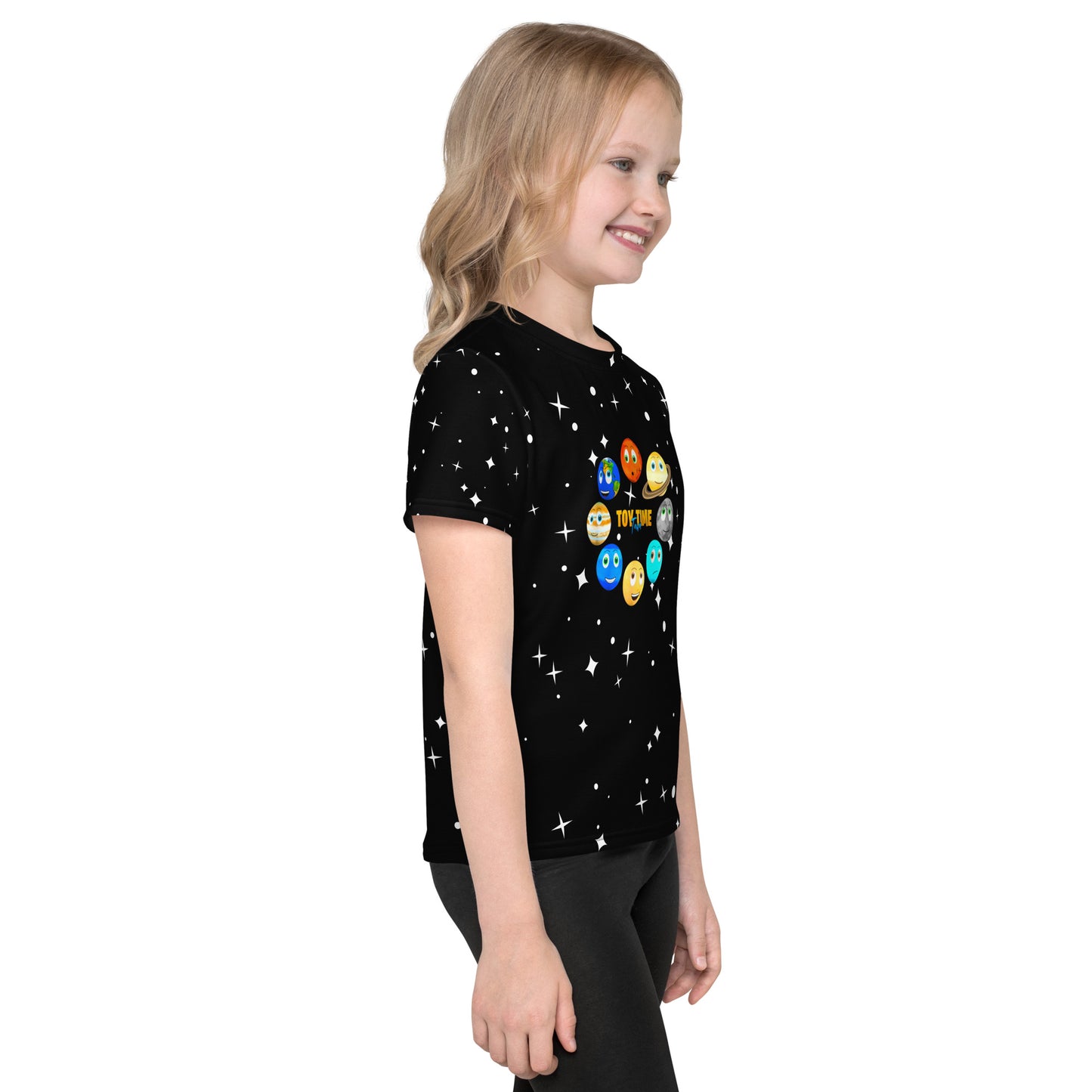Planets Circle All Over Print - Kids crew neck t-shirt