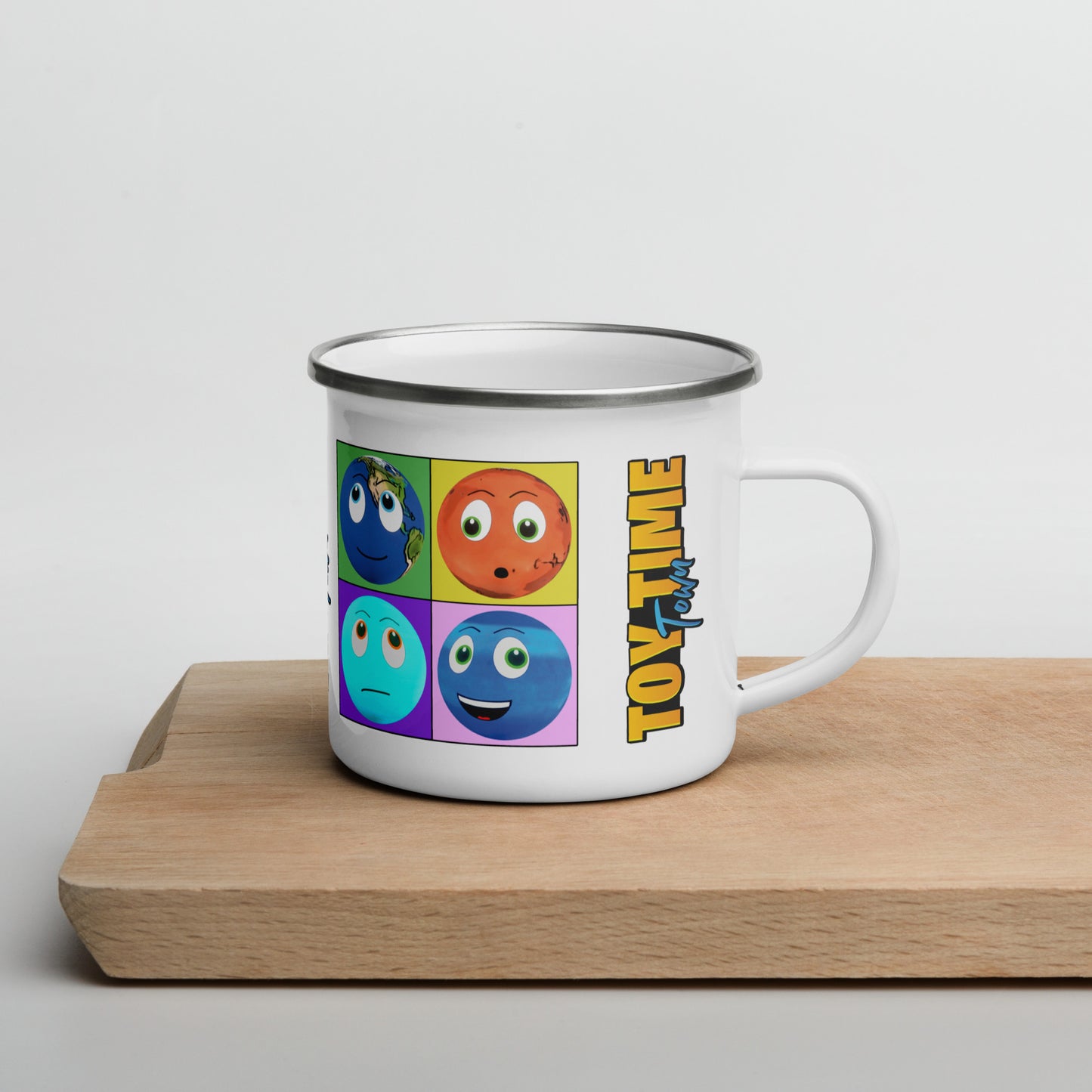 Toy Time Town Planet Squares - Enamel Mug