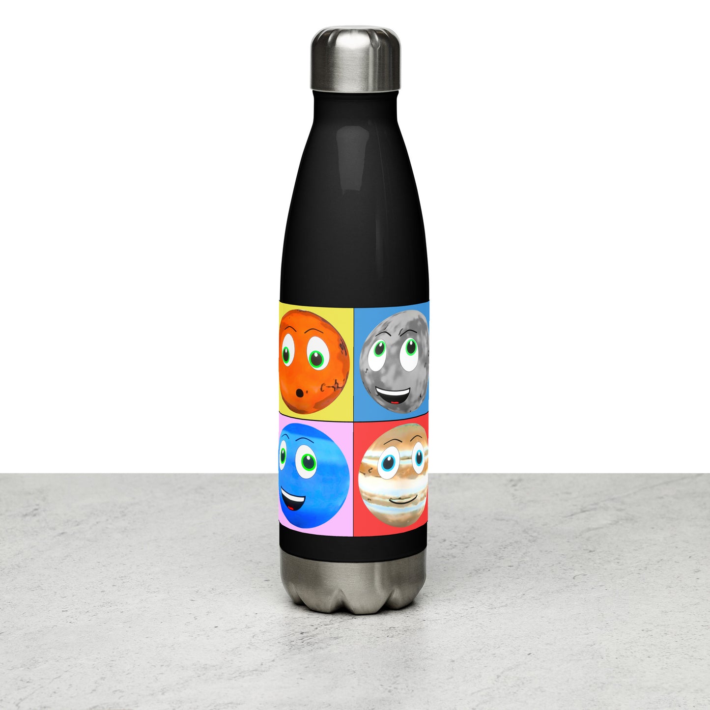 Toy Time Town Planet Squares - Stainless steel water bottle
