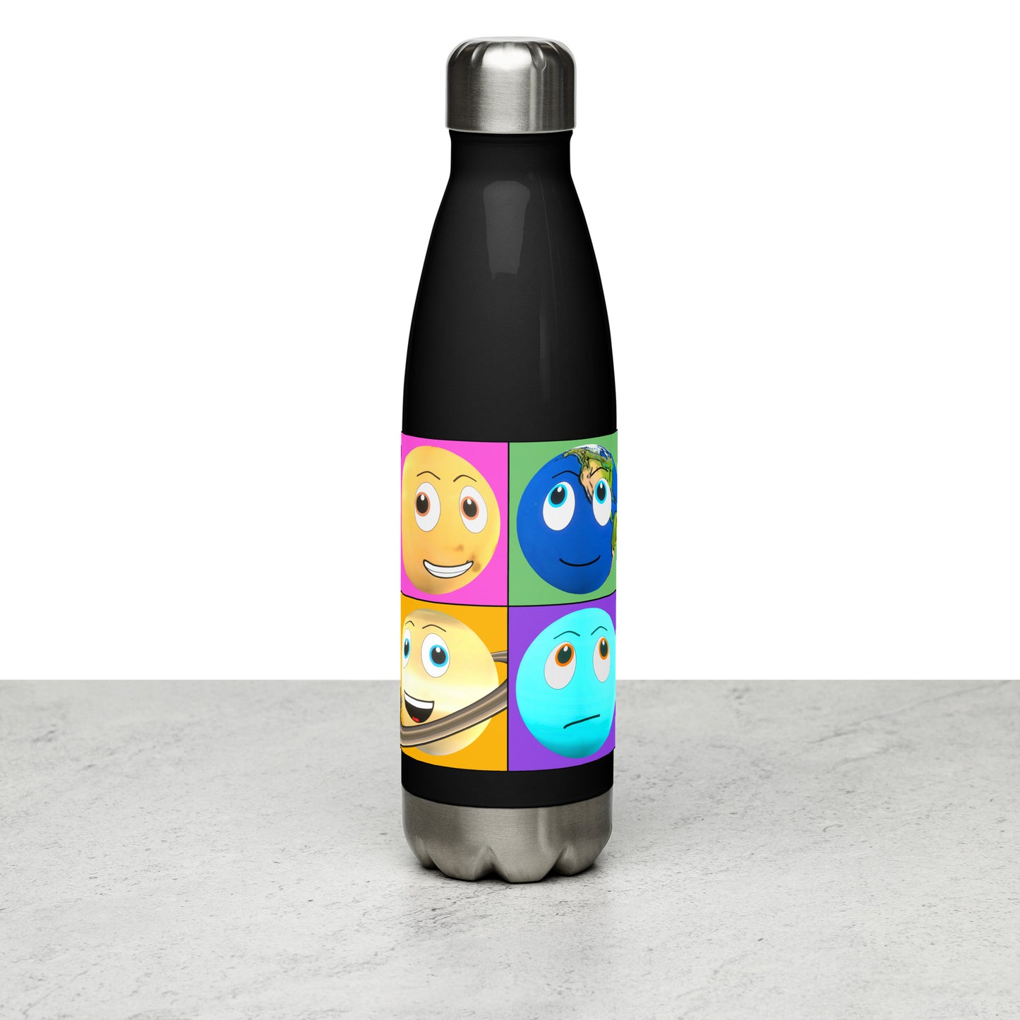 Toy Time Town Planet Squares - Stainless steel water bottle