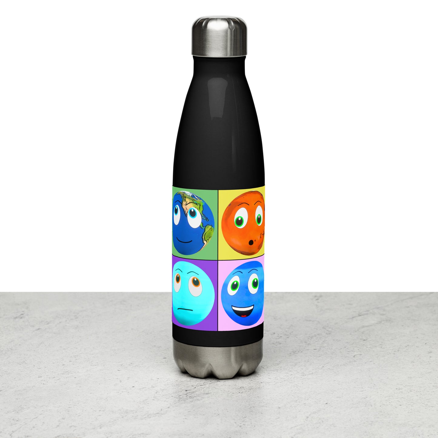 Toy Time Town Planet Squares - Stainless steel water bottle