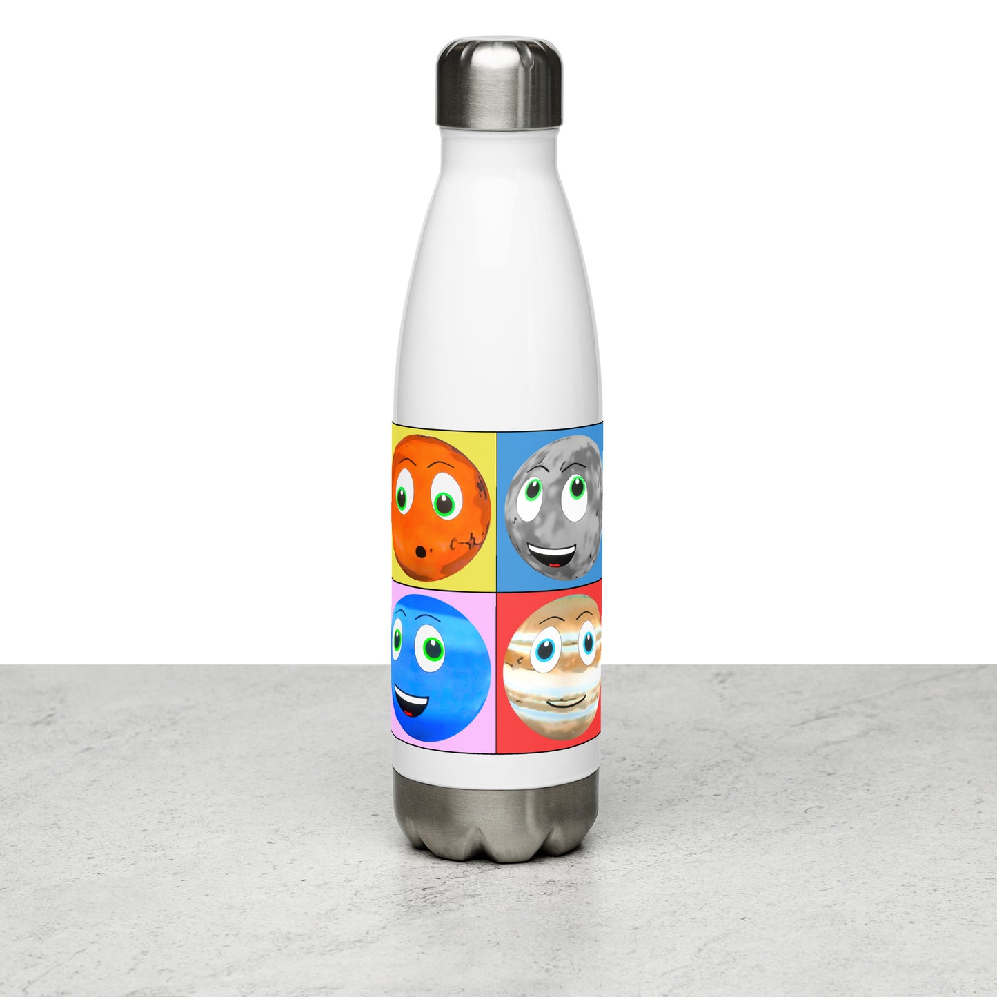 Toy Time Town Planet Squares - Stainless steel water bottle