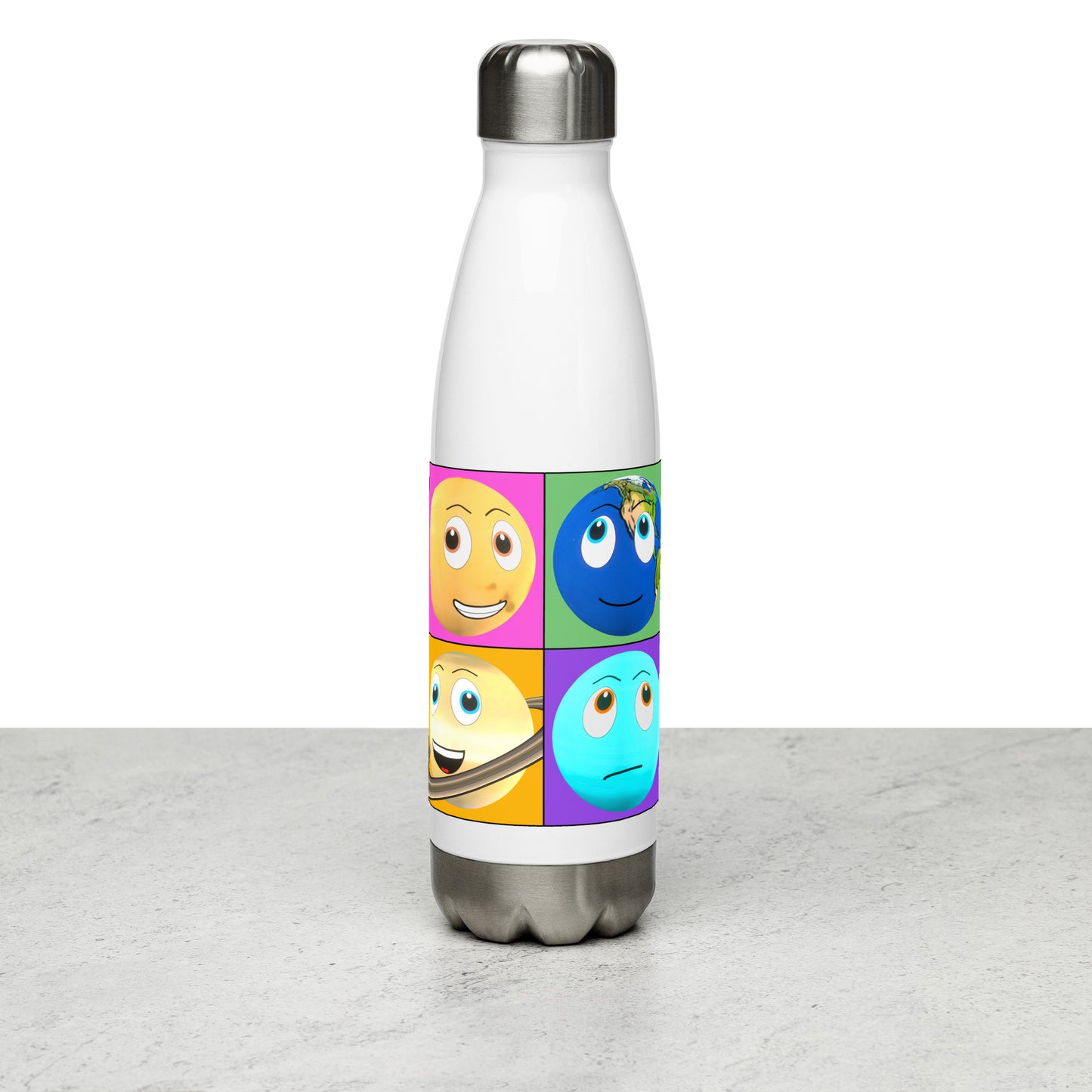 Toy Time Town Planet Squares - Stainless steel water bottle