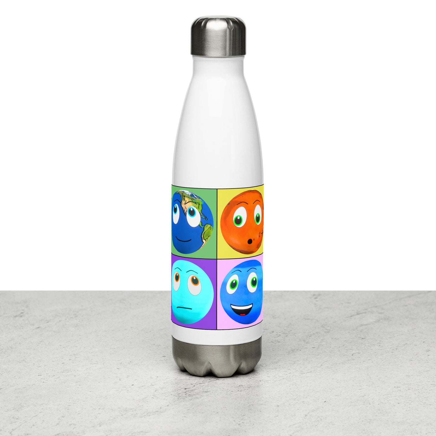Toy Time Town Planet Squares - Stainless steel water bottle