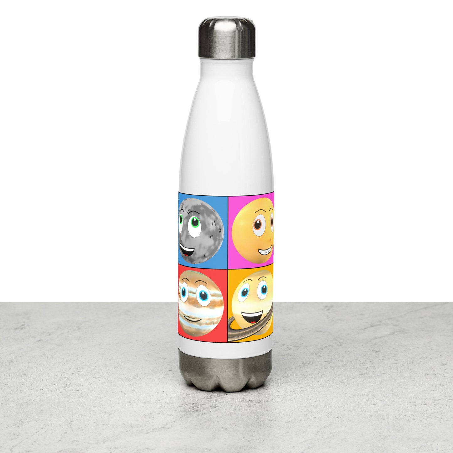 Toy Time Town Planet Squares - Stainless steel water bottle
