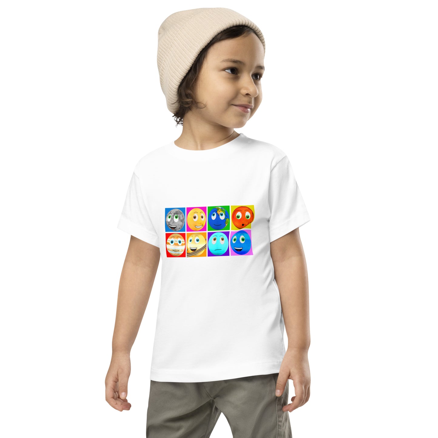 Toy Time Town Planet Squares - Toddler Short Sleeve Tee