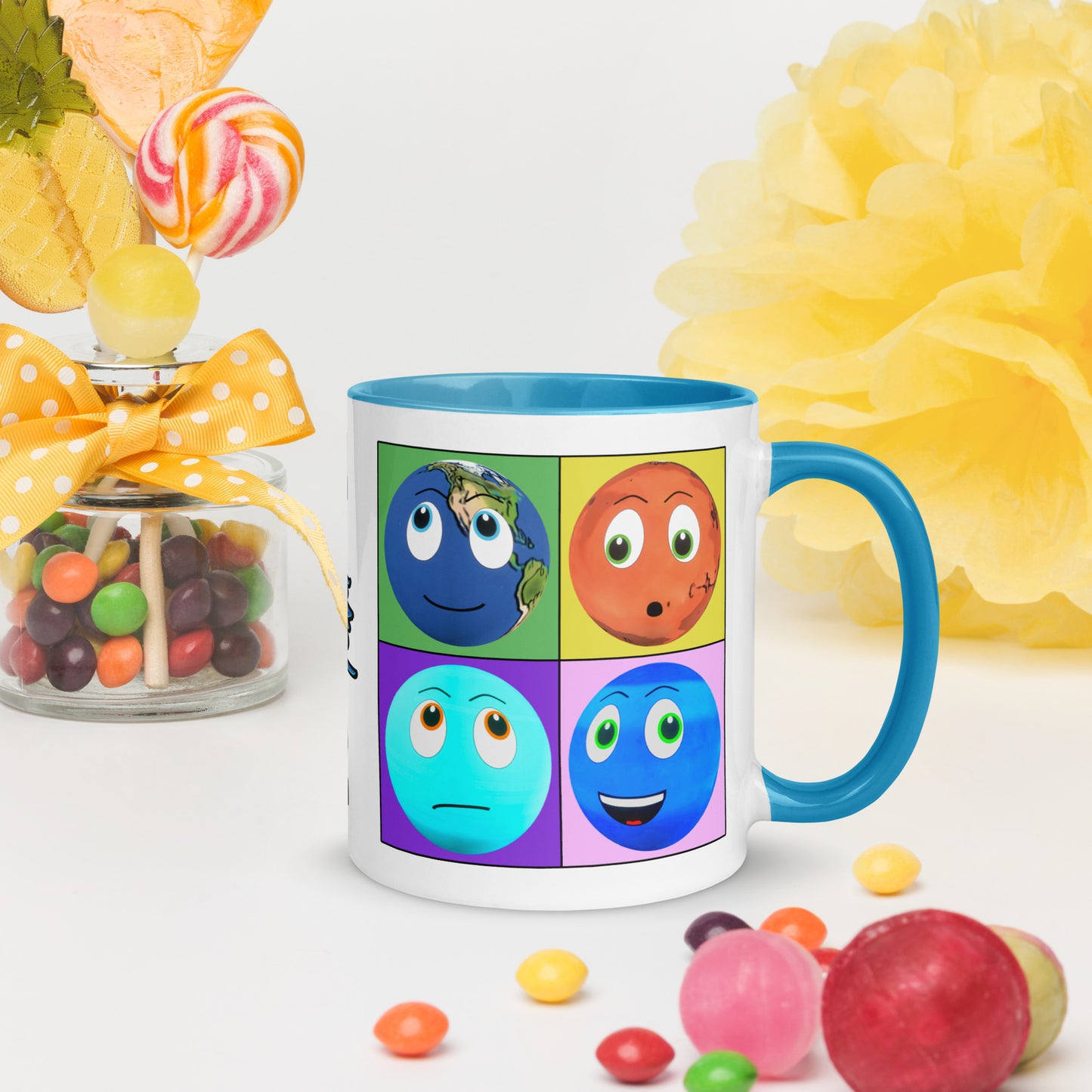 Toy Time Town Squares Mug with Colour Inside