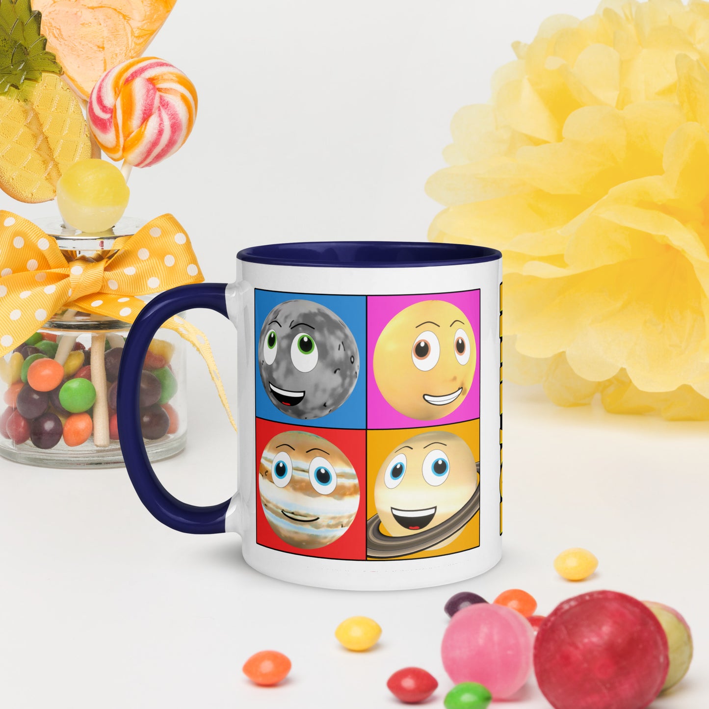 Toy Time Town Squares Mug with Colour Inside