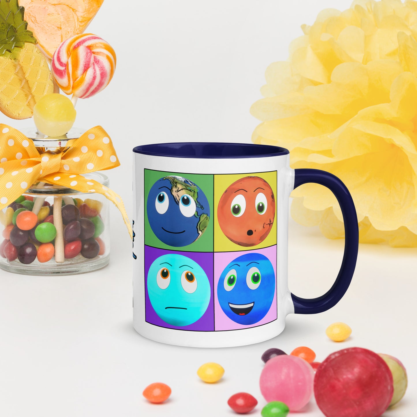 Toy Time Town Squares Mug with Colour Inside