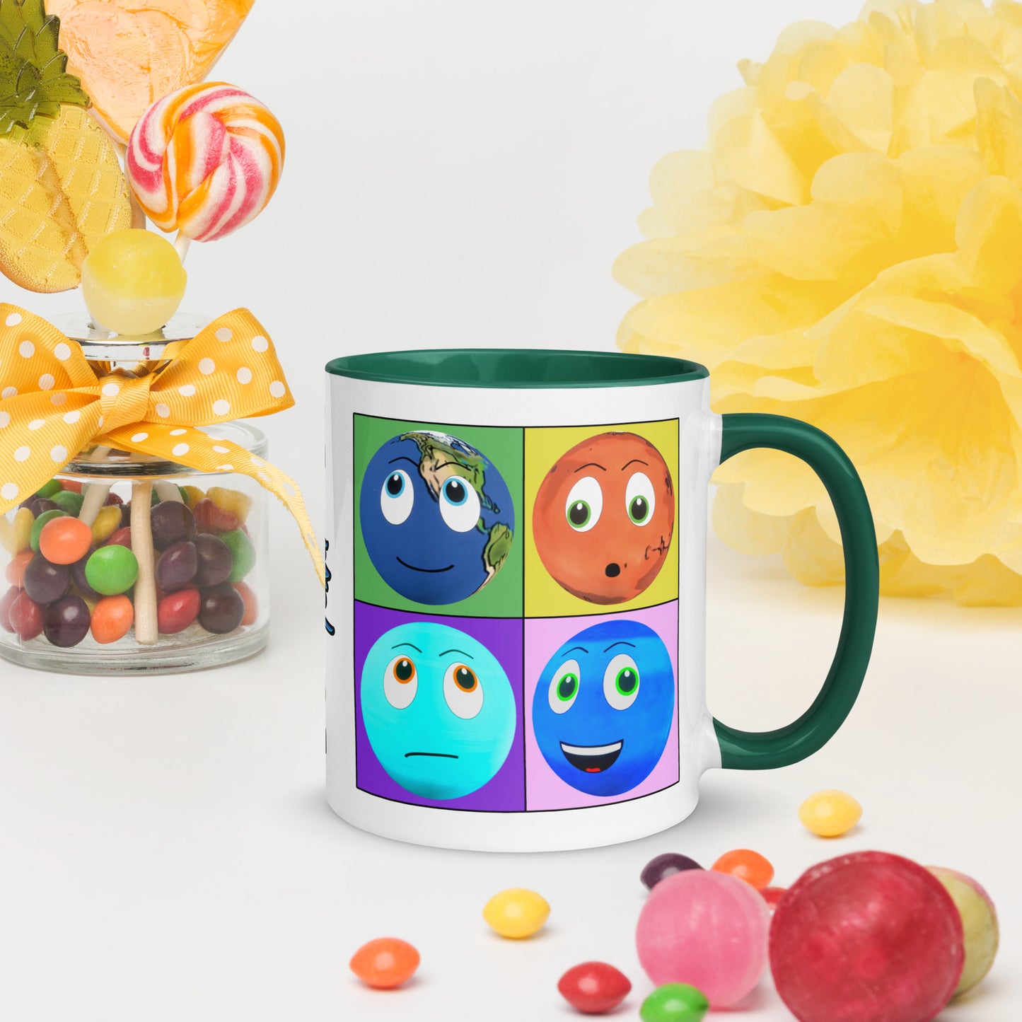 Toy Time Town Squares Mug with Colour Inside