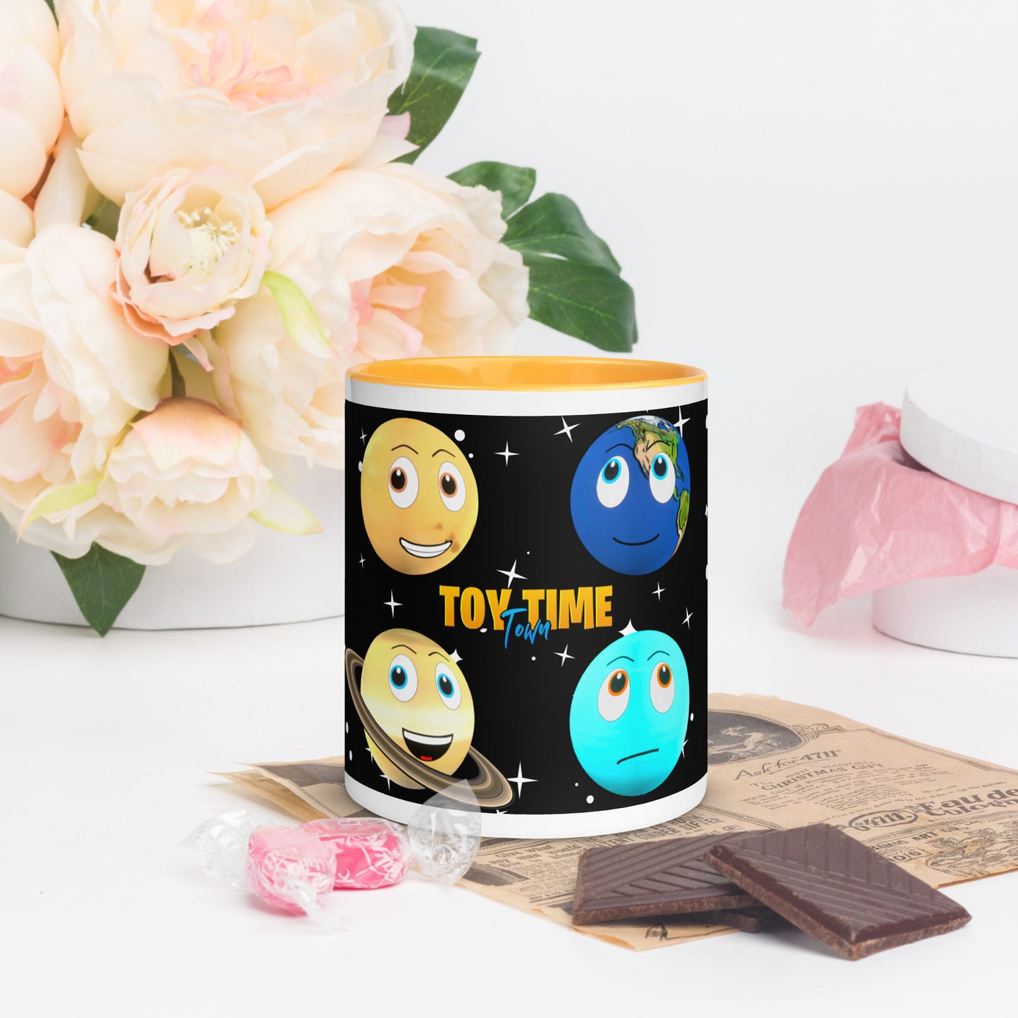 Toy Time Town Star Planets Mug with Colour Inside