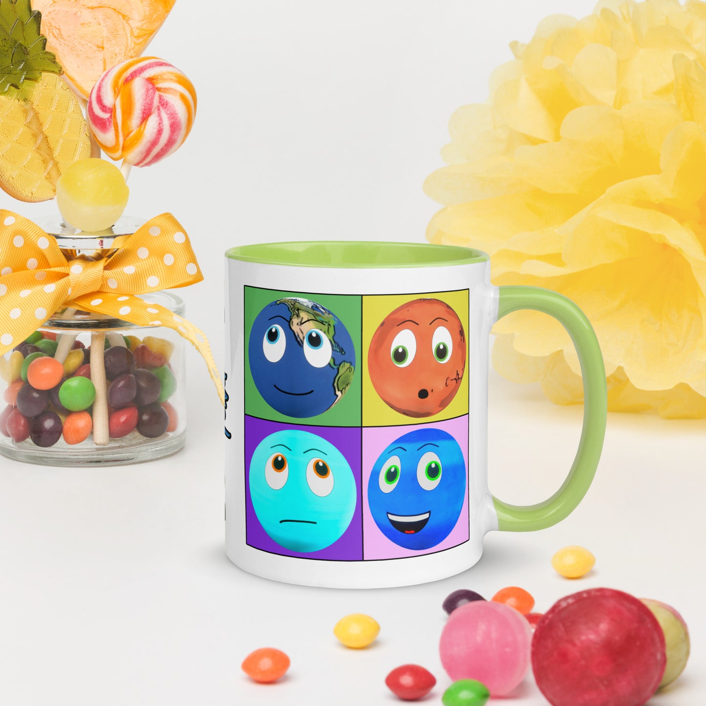 Toy Time Town Squares Mug with Colour Inside