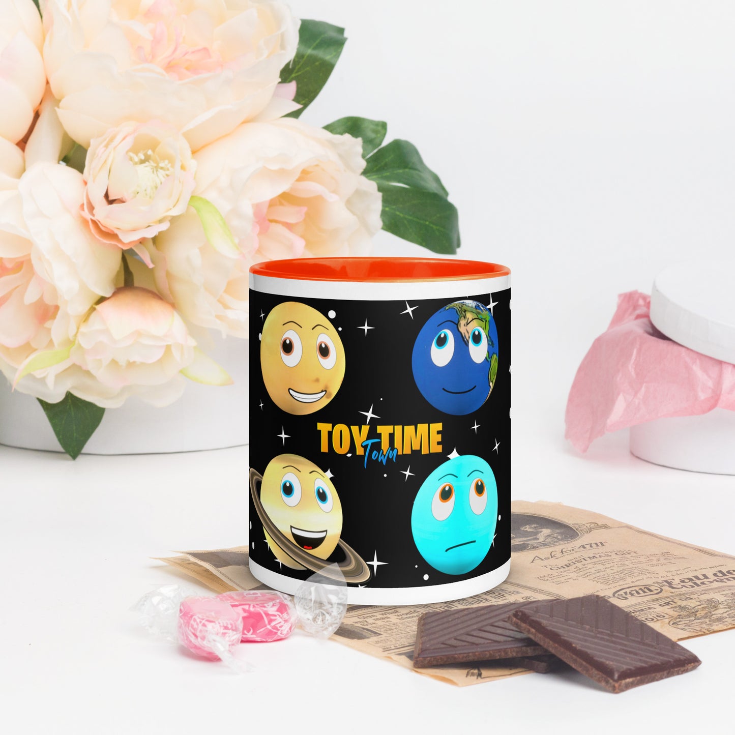 Toy Time Town Star Planets Mug with Colour Inside