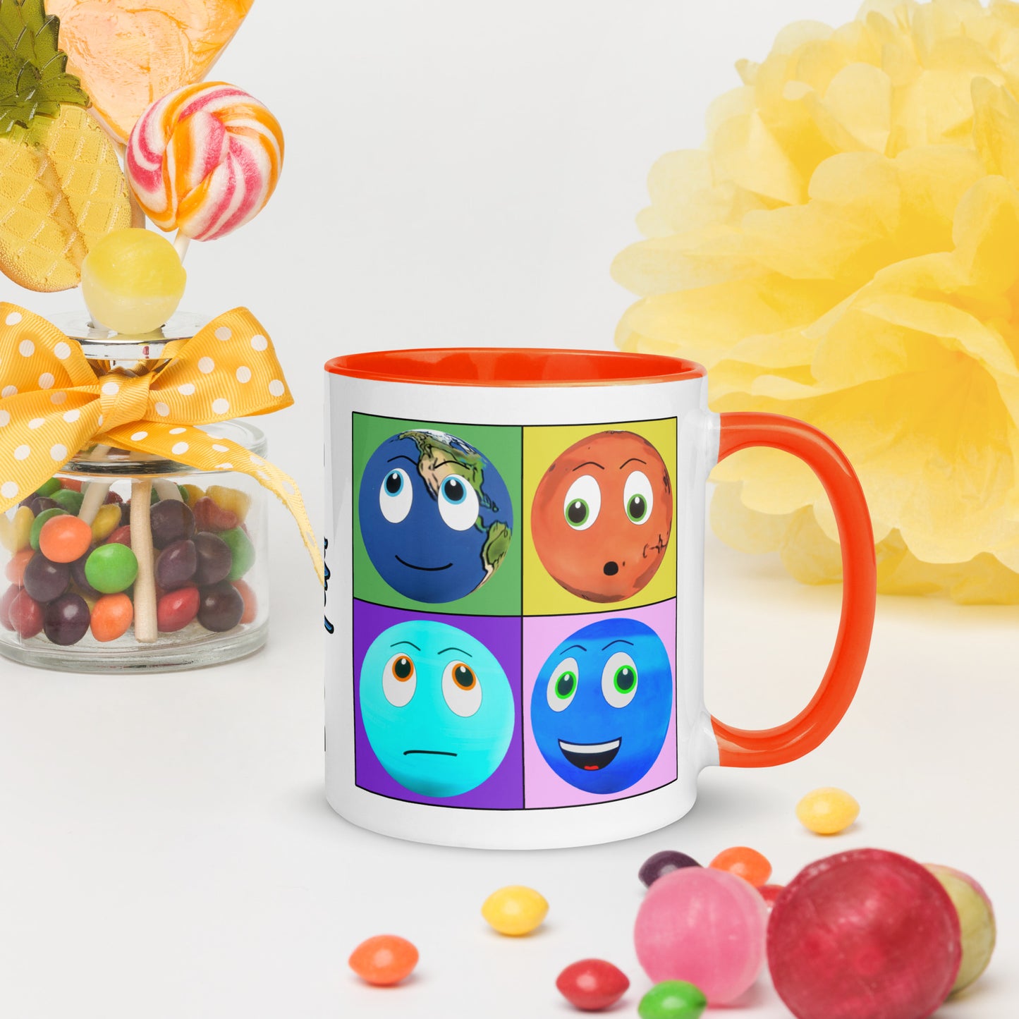 Toy Time Town Squares Mug with Colour Inside