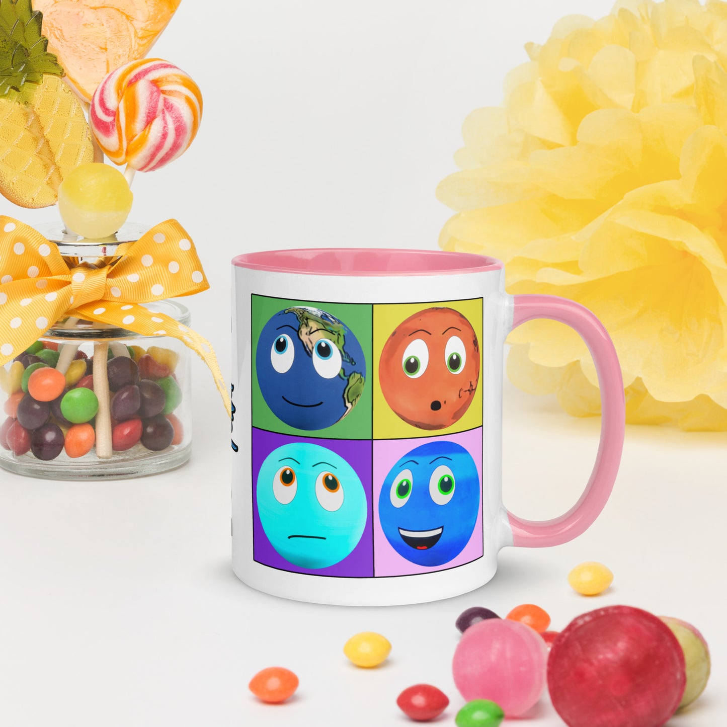Toy Time Town Squares Mug with Colour Inside