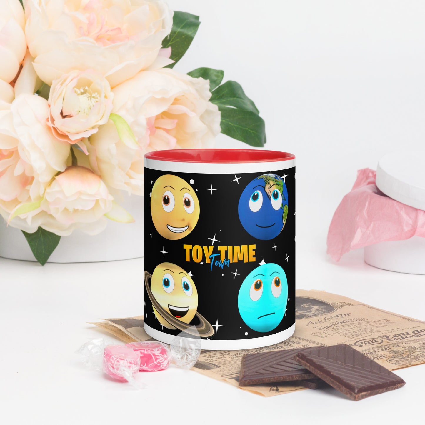 Toy Time Town Star Planets Mug with Colour Inside