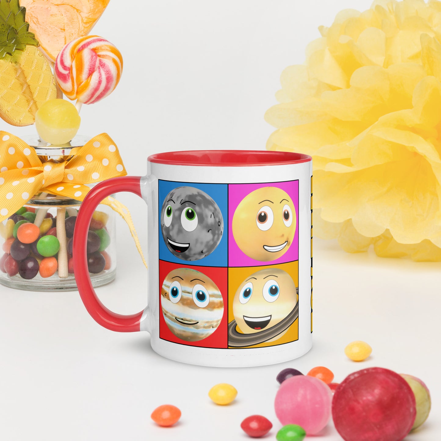 Toy Time Town Squares Mug with Colour Inside