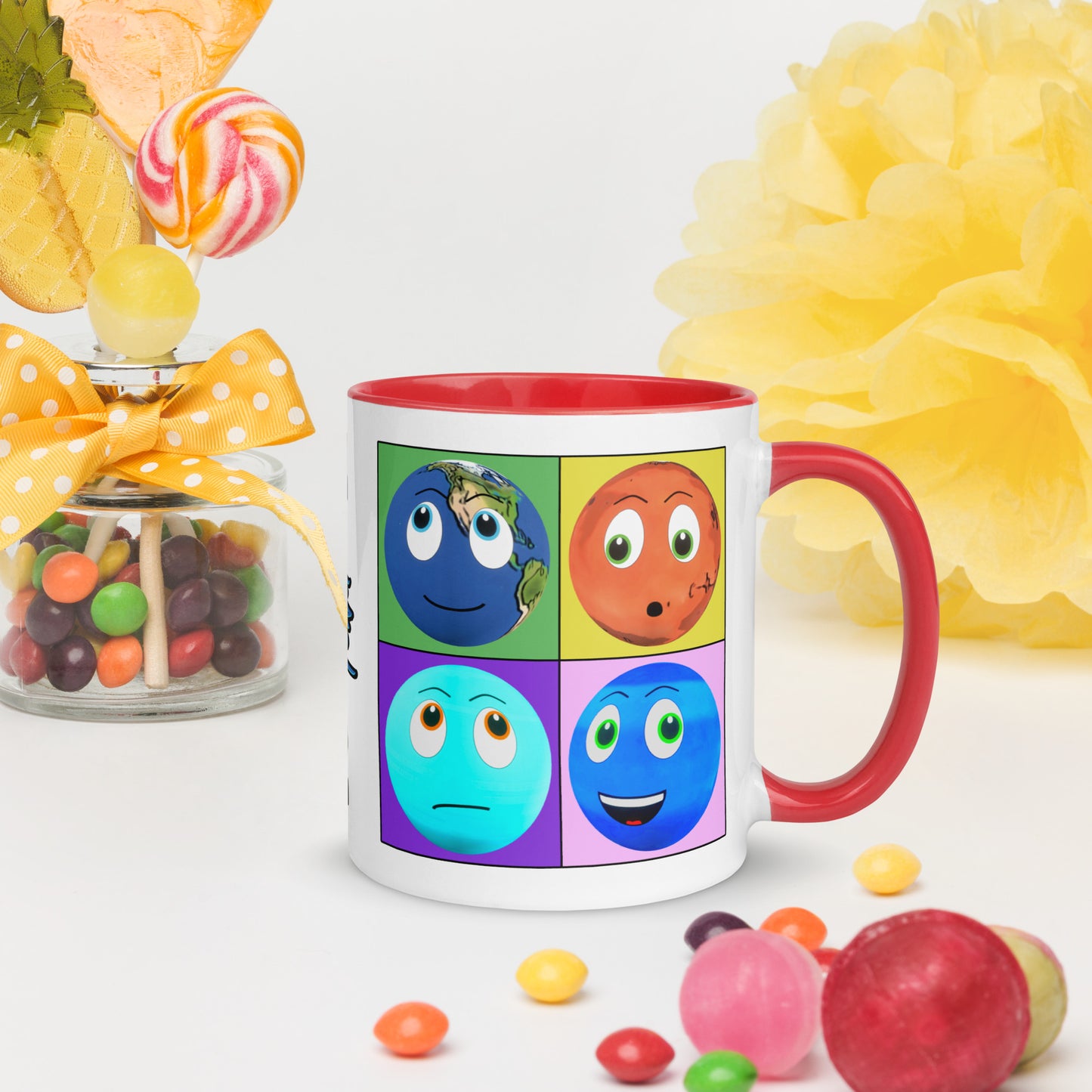 Toy Time Town Squares Mug with Colour Inside