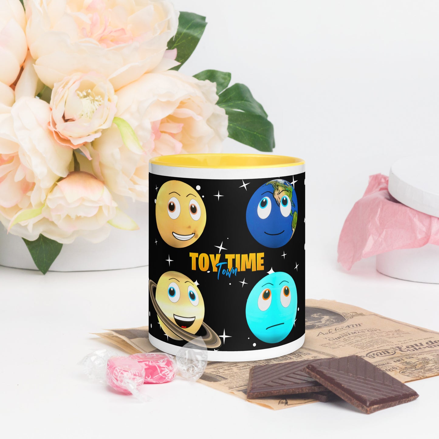 Toy Time Town Star Planets Mug with Colour Inside