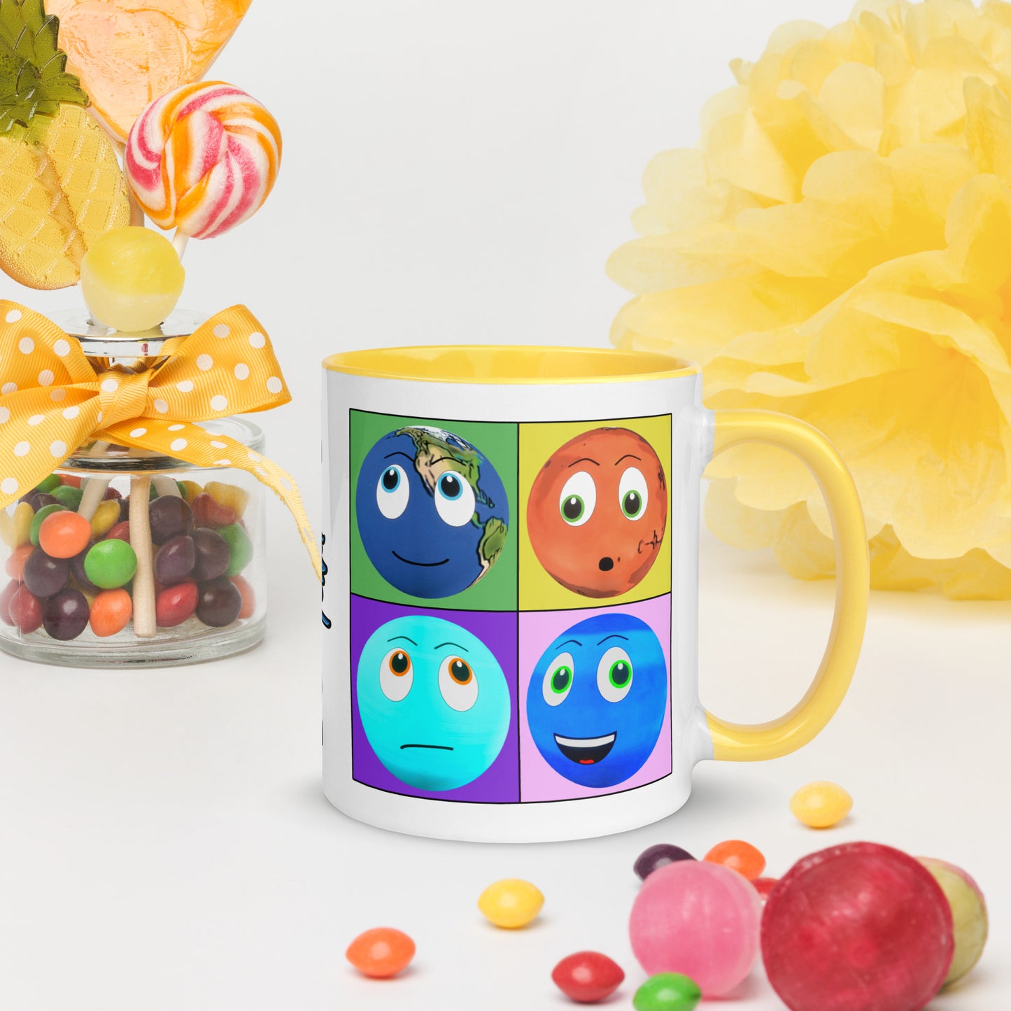 Toy Time Town Squares Mug with Colour Inside