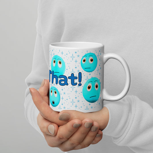 Planet Uranus Stop That - Star White glossy mug