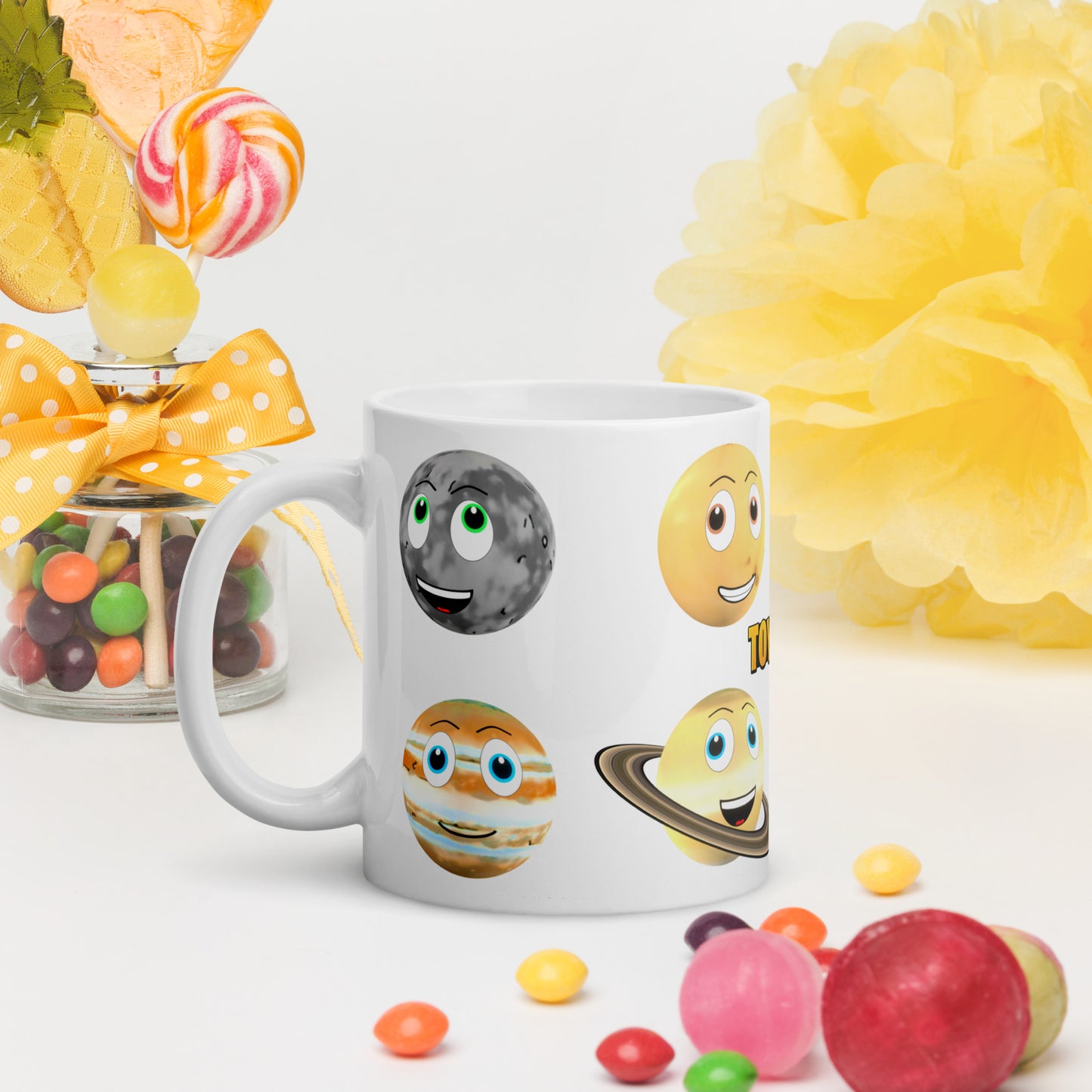 Toy Time Town Planets - White glossy mug