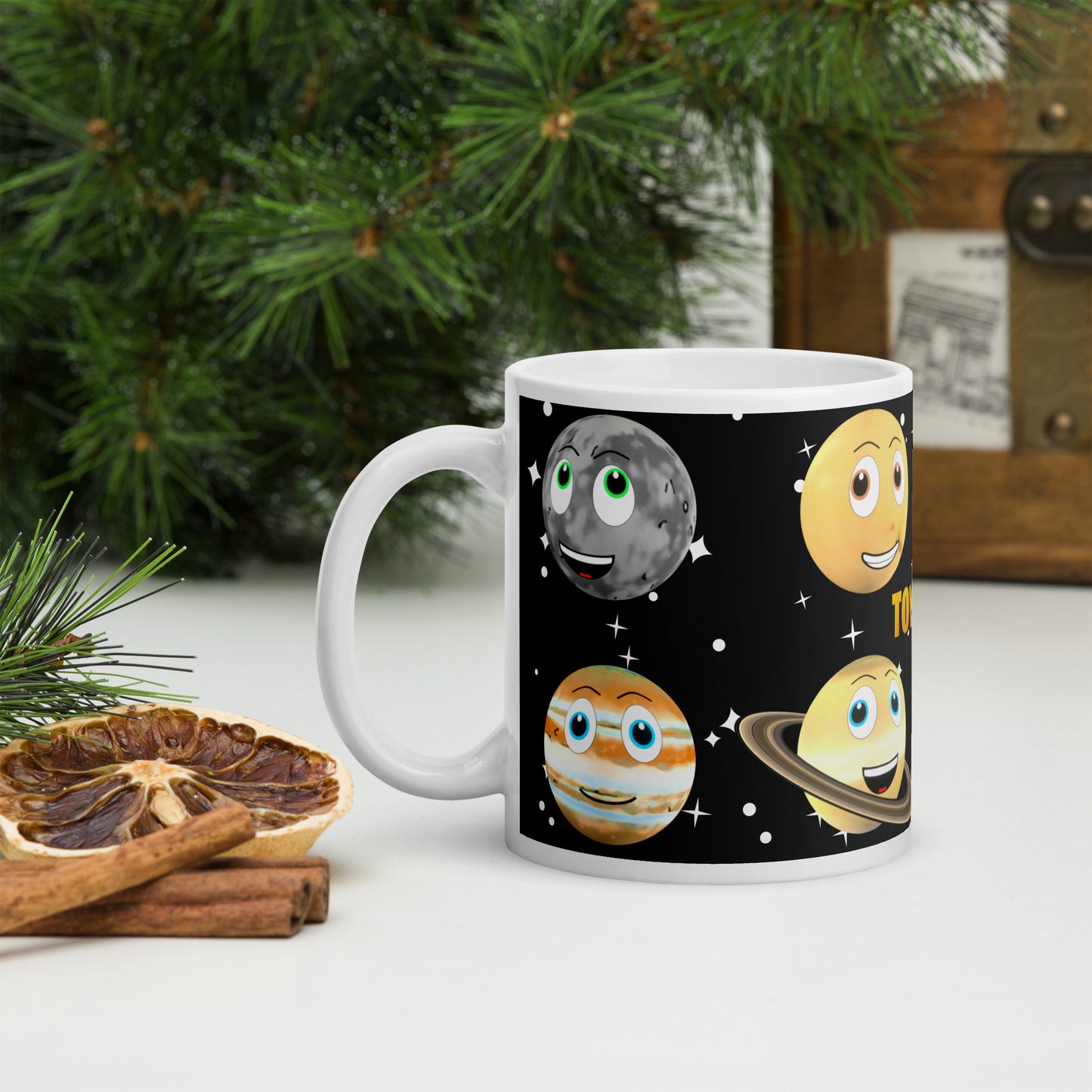 Toy Time Town Star Planets - White glossy mug
