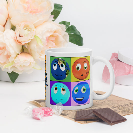 Toy Time Town Squares - White glossy mug