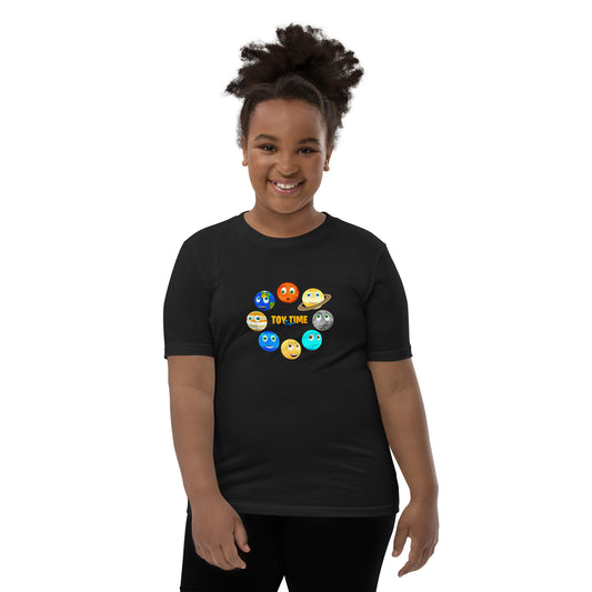 Toy Time Town Planets Circle - Youth Short Sleeve T-Shirt