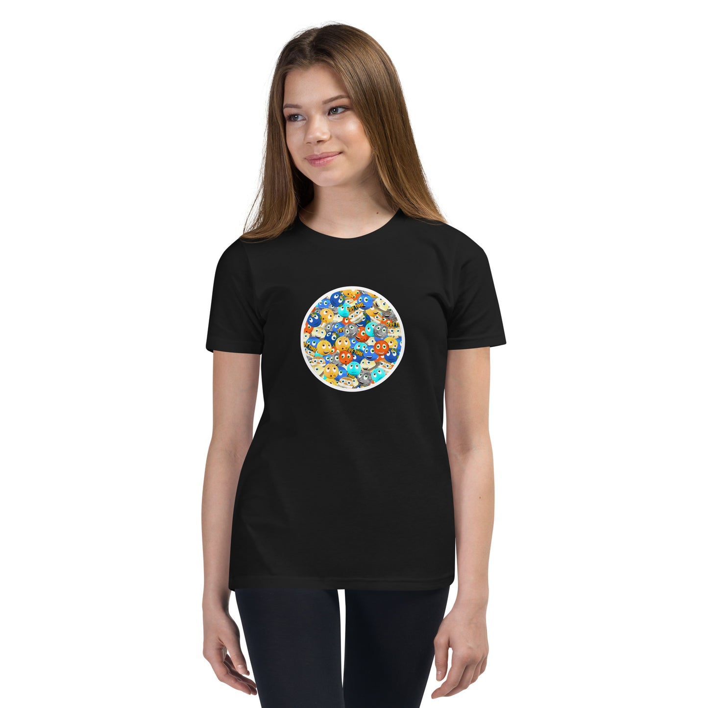 Toy Time Town Mixed Circle - Youth Short Sleeve T-Shirt