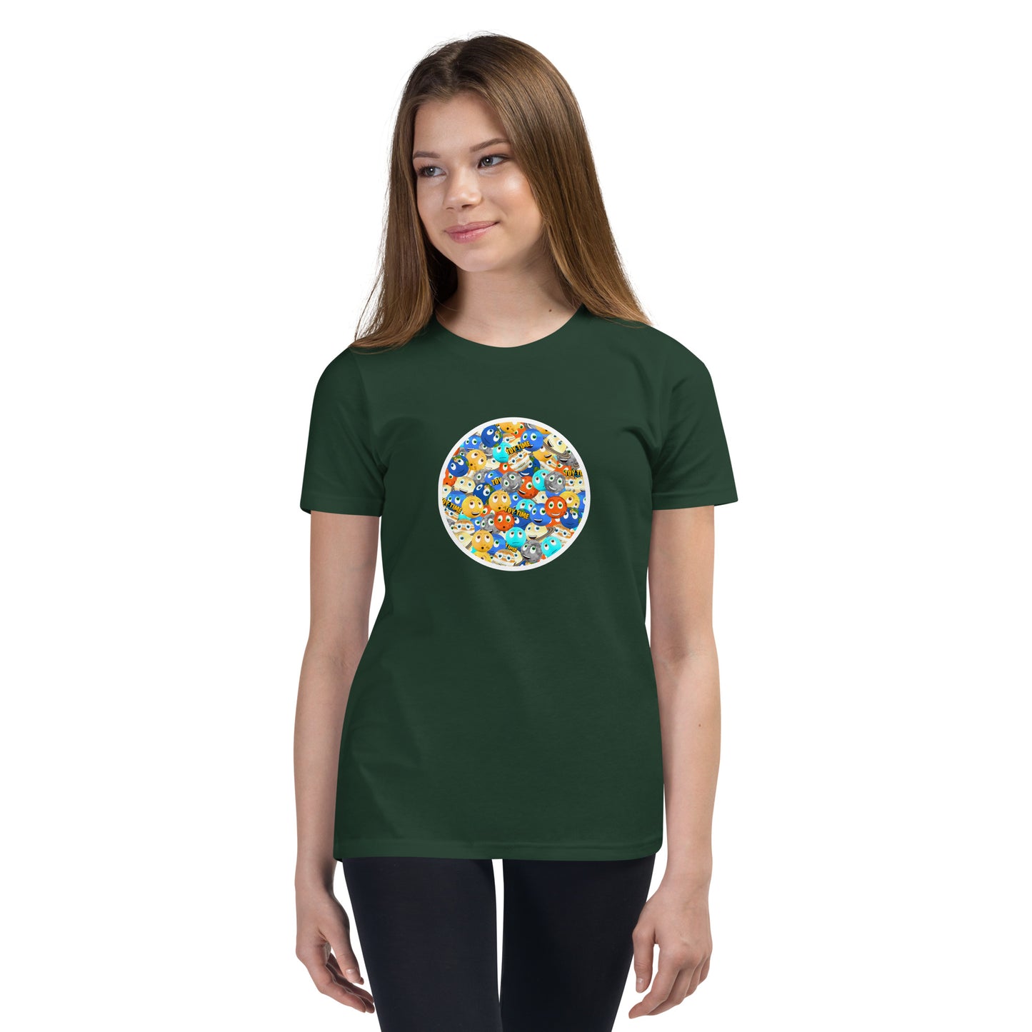 Toy Time Town Mixed Circle - Youth Short Sleeve T-Shirt