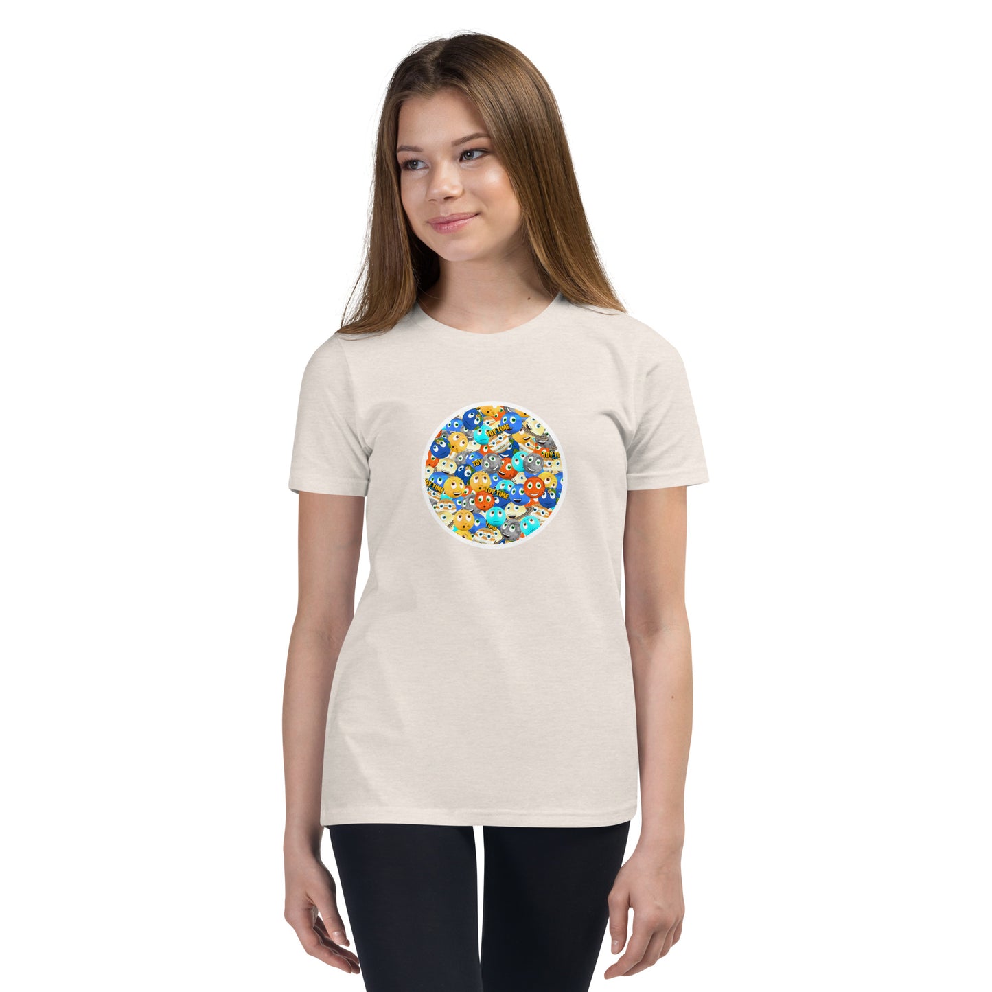 Toy Time Town Mixed Circle - Youth Short Sleeve T-Shirt
