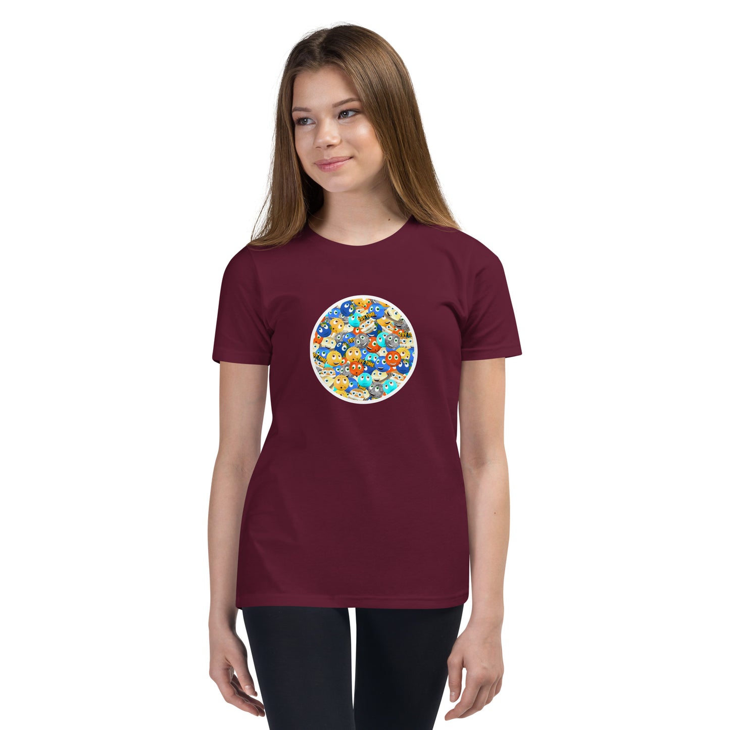 Toy Time Town Mixed Circle - Youth Short Sleeve T-Shirt